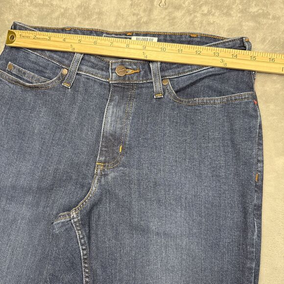 Carhartt Women’s 6 Regular Rugged Flex Relaxed Fit Jeans Blue Mid Rise Straight - Picture 2 of 10